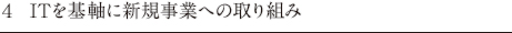 ITを基軸に新規事業への取り組み